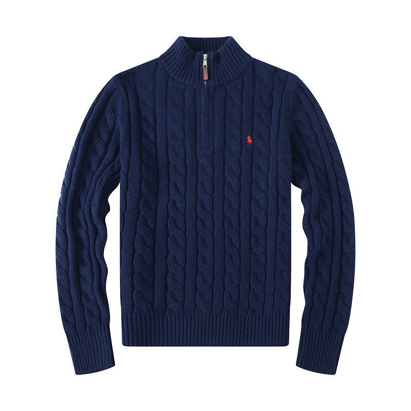 RL - KNITTED ZIP SWEATER