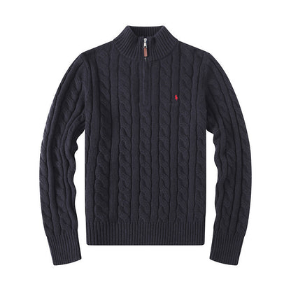 RL - KNITTED ZIP SWEATER