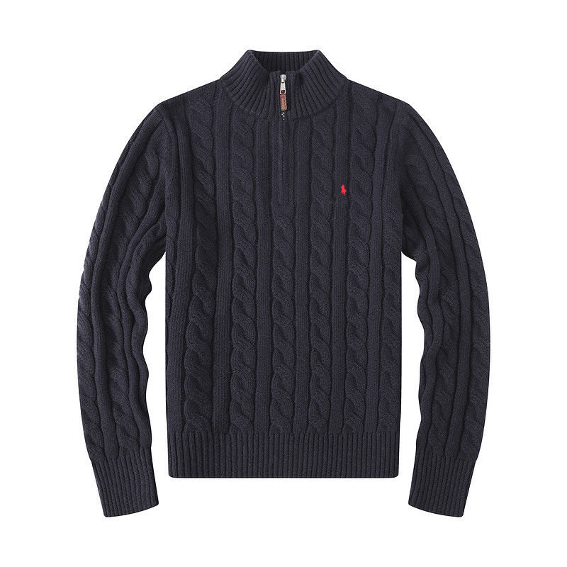 RL - KNITTED ZIP SWEATER