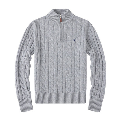 RL - KNITTED ZIP SWEATER