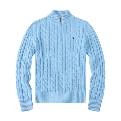 RL - KNITTED ZIP SWEATER